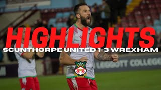 HIGHLIGHTS  Scunthorpe United 13 Wrexham [upl. by Atteuqcaj]