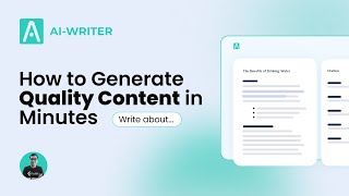 How to Generate Quality Content in Minutes using AIWritercom  AI Writing Platform [upl. by Natsirhc602]