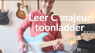 Leer C Majeur Toonladder  Op één snaar [upl. by Sybil]