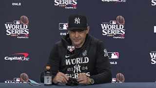 Aaron Boone on losing the World Series to the Dodgers [upl. by Prochoras]