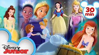 Every Time Sofia Meets a Disney Princess 👑 Sofia the First  disneyjr [upl. by Uuge]