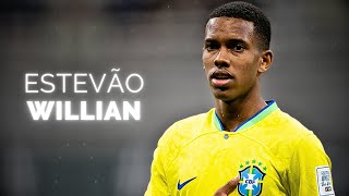 Estevão Willian quotMessinhoquot  Brazilian Wonderkid  2024 [upl. by Ydarb]