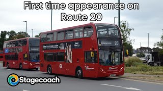 First Time  Journey on TfL Route 20  Stagecoach London ADL Enviro400 Hybrid  12150  LX61DCV [upl. by Silecara]