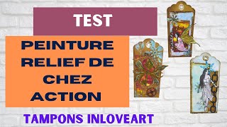 Test de la peinture relief Paint de chez Action tuto embellissements féeriques [upl. by Maise]