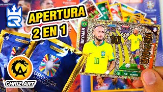 Álbum 2 en 1 de 3 Reyes incluye Copa América y Eurocopa 2024  Unboxing Completo  CHRIZ ART [upl. by Berkman971]