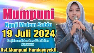 Ngaji Malem Sabtu 19 JULI 2024 Penjelasan Bulan Suro Atau Bulan Muharram  Ceramah Ust Mumpuni 2024 [upl. by Alletniuq674]