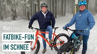 Fetter Spaß auf fetten Reifen  Fatbikes im Schnee  die Ratgeber [upl. by Nomrac]