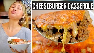 EASY KETO CHEESEBURGER CASSEROLE How to Make The BEST Keto Casserole Recipe ONLY 3 NET CARBS [upl. by Aikcin135]