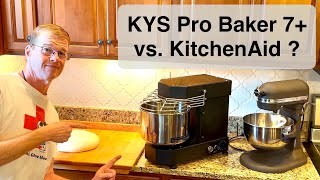 Pizza Dough Showdown KYS Pro Baker 7 Spiral Mixer vs KitchenAid Spiral hook [upl. by Nisior]