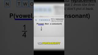 How to Calculate the Probability of Drawing a Consonant  Mr Ace Math [upl. by Caswell33]