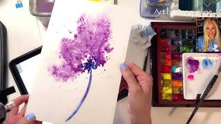 Painting loose watercolor florals EASY and QUICK TIPS for Beginners [upl. by Leoine]