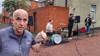 Fly Tipping OUTRAGE in North Shields  Tyneside Bands Protest Council by Gigging on a Bin [upl. by Kannav]