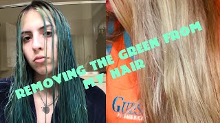 L’Oréal COLORISTA RUINED MY HAIR  REMOVING green hair dye PART 2  fail [upl. by Notlih]