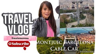 Very scenic place in Barcelona Telefèric de Montjuïc Barcelona Cable car travelvlog [upl. by Drannek]