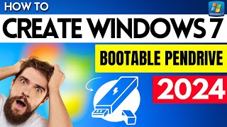 How To Create Windows 7 Bootable USB Flash Drive  Windows 7 USB Installer 2024💥 [upl. by Llennahs]