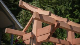 Woodworking Japanese joinery Garden Gate [upl. by Bruni662]