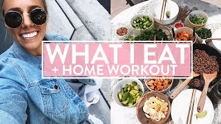 WHAT I EAT IN A DAY  At Home Workout  Healthy Dinner Party [upl. by Grissel]