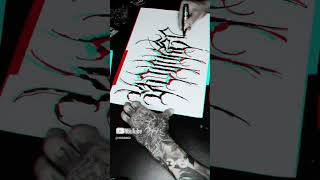 YONKERS calligraphy art customlettering lettering painting dark tylerthecreator yonkers [upl. by Lulu672]