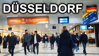 4K Train Station Tour in Germany 2020  Dusseldorf Main Station  Train Station on a Cloudy Day [upl. by Reiter]