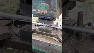 Flattening and punching of galvanized pipes [upl. by Vaas439]