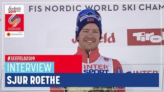 Sjur Roethe  quotA really hard fight  Seefeld  Mens Skiathlon  FIS Nordic World Ski Championships [upl. by Odnalor527]