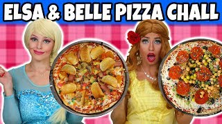 Elsa vs Belle Pizza Challenge Who Gets the Surprise Ingredients With Parody Totally TV [upl. by Aketal]