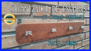 Organizador porta escobas MUY útil y fácil de realizar [upl. by Yznel]