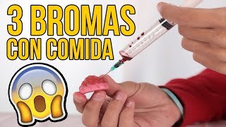 3 BROMAS CON COMIDA para fastidiar a TUS AMIGOS Experimentos Caseros [upl. by Lindblad556]