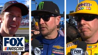 Brad Keselowski Kurt amp Kyle Busch amp Kevin Harvick on their top 5 runs in Las Vegas  NASCAR on FOX [upl. by Cirded172]