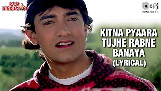 Kitna Pyaara Tujhe  Lyrical  Aamir Khan  Karisma Kapoor  Alka Yagnik  Udit Narayan  90s Song [upl. by Niriam]