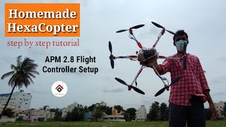 Hexacopter Drone using APM28 Part 2 Connections and Flight controller setup  Mission Planner [upl. by Aserehs]