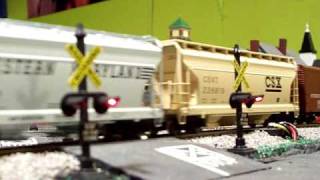 CSX Mixed Freight at Cedar Street Crossing Brookfield New Jersey  Part 1  011110 [upl. by Tap53]