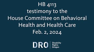 Meghan Moyer Public Policy Director Testimony to House Healthcare Committee on HB 4113  2224 [upl. by Gerita]