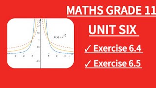 Maths grade 11 unit six exercise 64 and exercise 65 new curriculum [upl. by Brelje]