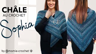 Comment faire UNE CHÂLE OU CHECHE POUR DEBUTANTE SOPHIA AU CROCHET tuto pas à pas mamiecrochet [upl. by Yenittirb]