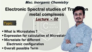 Microstates and Term symbols  Electronic Spectral studies of transition metal complexes msc [upl. by Vallie]