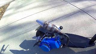 Homemade goped gas scooter build part 8 Its finally finished [upl. by Nepets660]