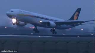 Jet Airways A330300 VTJWS Landing Brussels Airport [upl. by Fawna]