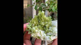 Green Tourmaline Cluster with Quartz Specimen [upl. by Imac]