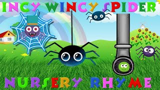 incy wincy spider Nursery Rhyme with lyrics WincySpider ItsyBitsySpider [upl. by Dow64]