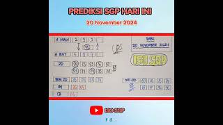 PREDIKSI SGP HARI INI 20 NOVEMBER 2024 l BOCORAN SGP HARI INI l RUMUS SGP HARI INI [upl. by Aylsworth79]