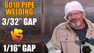 6010 Pipe Welding  332quot Gap VS 116quot Gap [upl. by Atiram920]