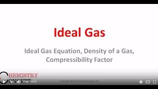 Ideal Gas Compressibility Factor and Deviation of real gas from Ideal Behaviour [upl. by Lrig248]