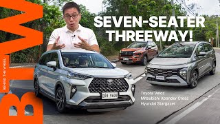 2024 Hyundai Stargazer X vs Mitsubishi Xpander Cross vs Toyota Veloz —Which MPV  AutoDeal Comparo [upl. by Maxia81]