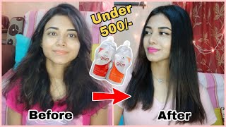 Hair RebondingStraighteningSmoothening at Home under 500  Step by step tutorial [upl. by Mills]