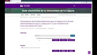 Como inscribirse en la convocatoria C1 Administrativo de la ULL 3 de mayo 2019 [upl. by Enileqcaj579]