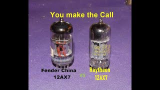 Fender China 12AX7 vs Raytheon USA 12AX7 You Make the Call Tube Comparison w GFS Hot Vintage [upl. by Woothen]