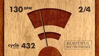 130 BPM 24 Wood Metronome HD [upl. by Eesdnyl]