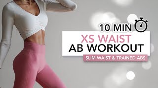 10 MIN XS WAIST WORKOUT  Slim Waist amp Trained Abs  Eylem Abaci [upl. by Yauqaj]