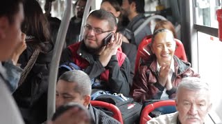 Flash Mob  Amazing choir performance on bus🎵💃🏽 [upl. by Anileba]